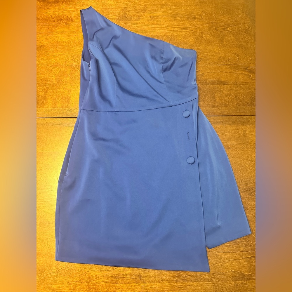 NBD One-Shoulder Dress in Blue